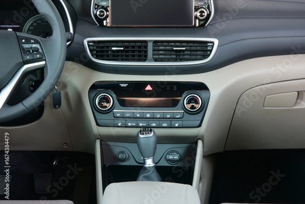 Fototapeta Automatic Car Air Conditioner with display