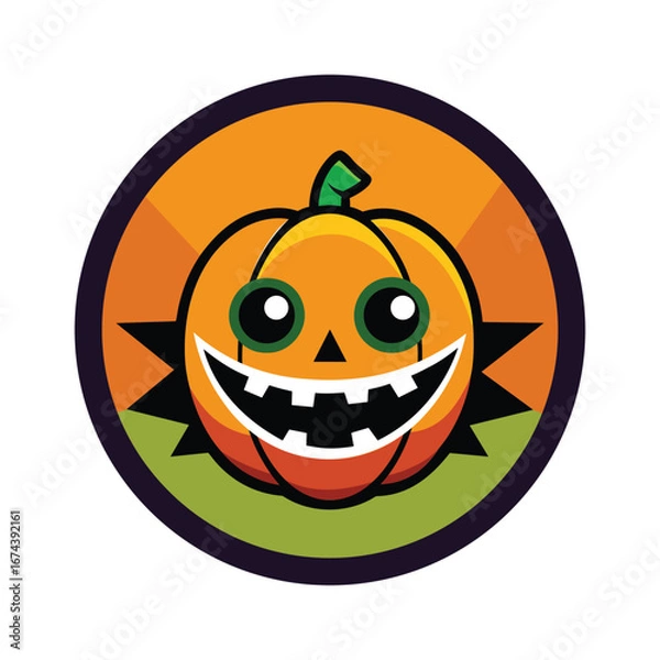 Obraz Halloween concept pumpkin logo icon