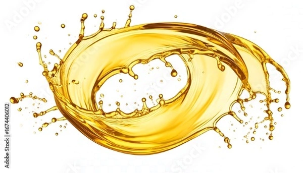 Fototapeta Golden Liquid Splash Circle. (1)