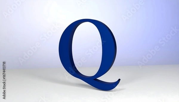 Obraz 3D rendered capital letter Q