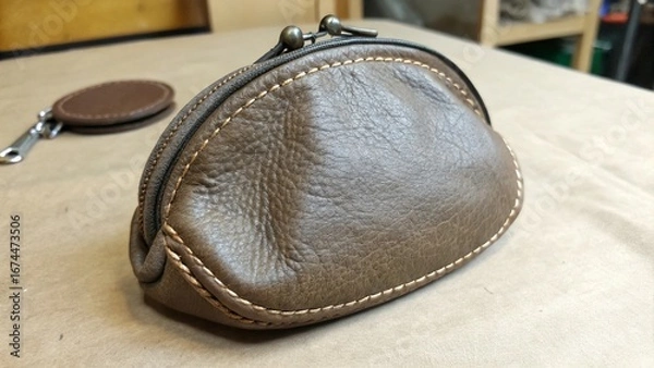 Obraz old leather purse