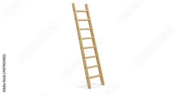 Obraz Ladder isolated on white background.