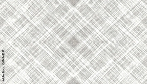 Obraz Off White Brushed Linen Texture With Diagonal Crosshatch Pattern Background for Quiet Luxury
