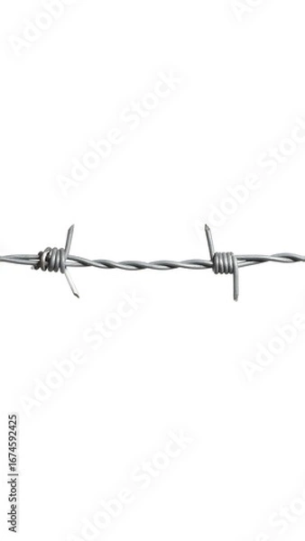 Fototapeta Close-up of a twisted barbed wire