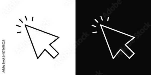 Fototapeta Cursor icon logo. symbol vector set.