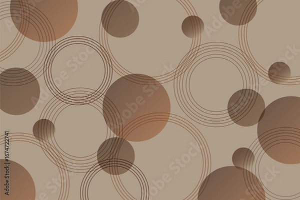 Obraz Brown background with circles abstract design