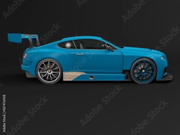 Fototapeta Car isolated on black background