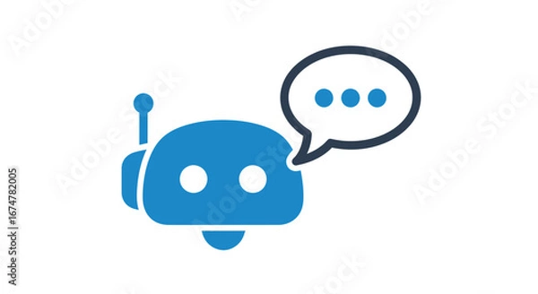 Obraz Robot chatbot assistant graphic illustration for artificial intelligence concept