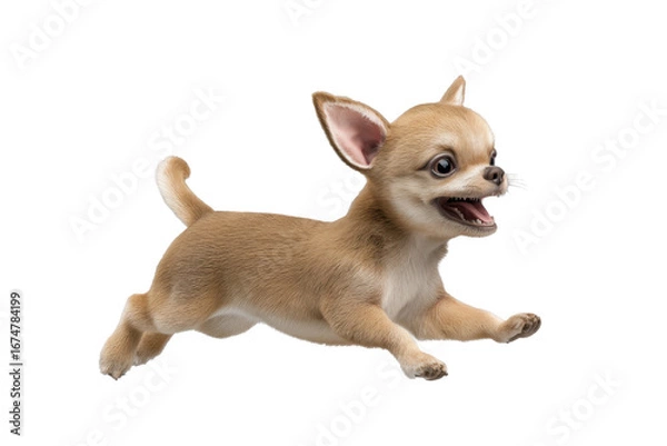 Obraz Cute puppy in running pose transparent background