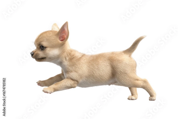 Obraz Cute puppy in running pose transparent background
