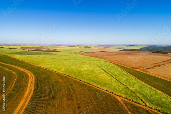 Fototapeta Aerial View of Rural Area in Brazil