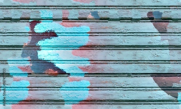 Fototapeta abstract wood texture background colorful of blue and brown colors