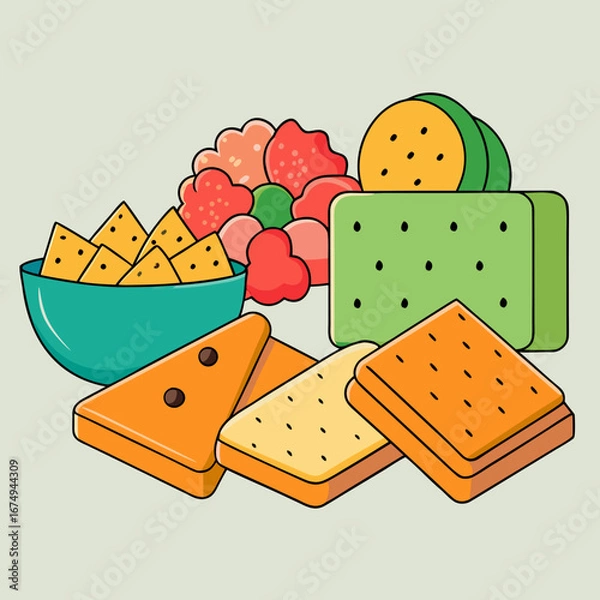 Obraz cheese and bread