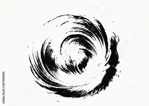 Fototapeta Doodle.Brush Wave.Abstract Wave.Grunge Wave.Vector illustration, Hand drawn element, round black stroke isolated on white background.eps