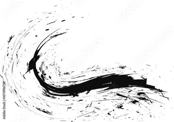 Fototapeta vector black line, grunge brush strokes ink paint isolated on white,Grunge Urban Background.Texture Vector.Dust Overlay Distress Grain,Simply Place illustration over any Object to Create grungy Effect