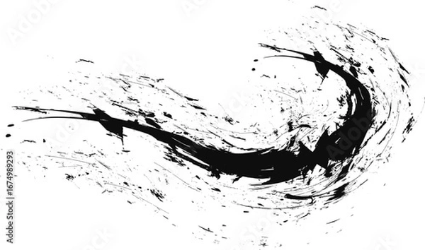 Fototapeta vector black line, grunge brush strokes ink paint isolated on white,Grunge Urban Background.Texture Vector.Dust Overlay Distress Grain,Simply Place illustration over any Object to Create grungy Effect