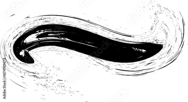 Fototapeta vector black line, grunge brush strokes ink paint isolated on white,Grunge Urban Background.Texture Vector.Dust Overlay Distress Grain,Simply Place illustration over any Object to Create grungy Effect