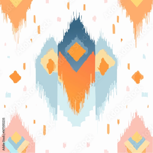 Obraz Abstract Geometric Ikat Pattern