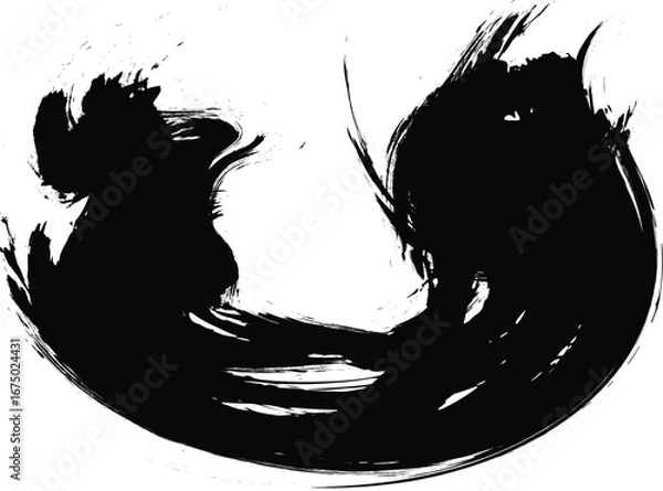 Fototapeta vector black line,grunge brush strokes ink paint isolated on white.Grunge Urban Background.Texture Vector.Dust Overlay Distress Grain ,Simply Place illustration over any Object to Create grungy Effect
