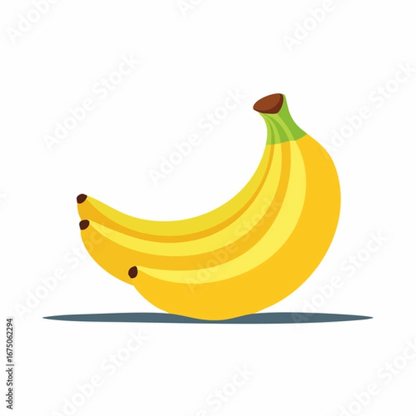 Obraz isolated banana white background