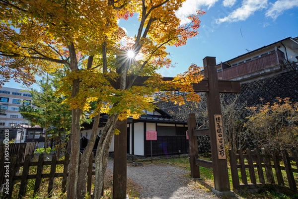 Obraz 秋の伊香保関所（伊香保口留番所） 群馬県渋川市