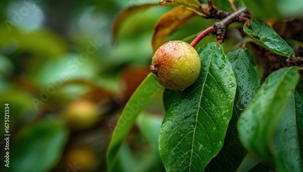 Fototapeta Pear fruit on a branch