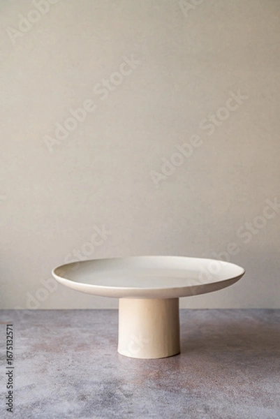 Obraz A handmade ceramic cake stand for cake display
