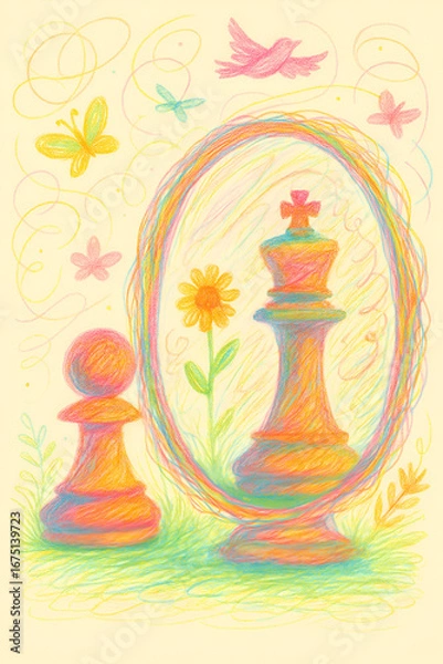 Fototapeta Little Friends in a Joyful Garden