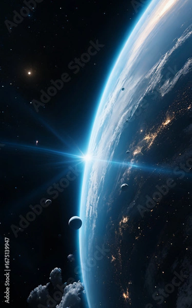 Fototapeta planet in space