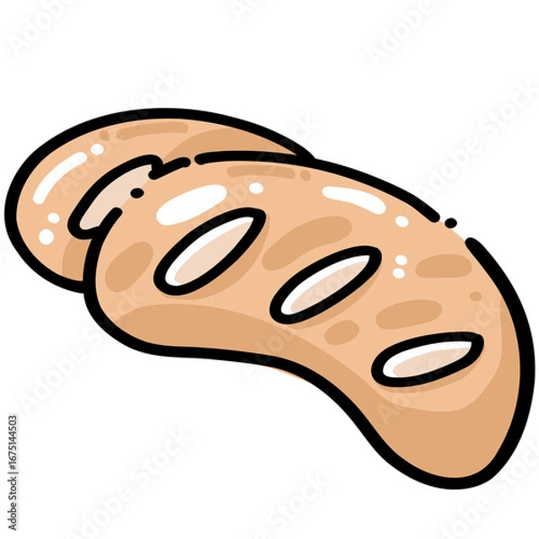 Obraz Cute French Baguette Bread