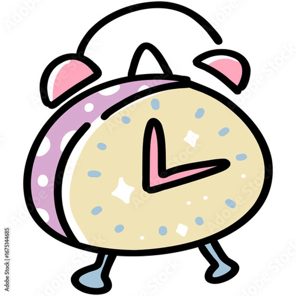 Obraz Cute Alarm Clock Illustration