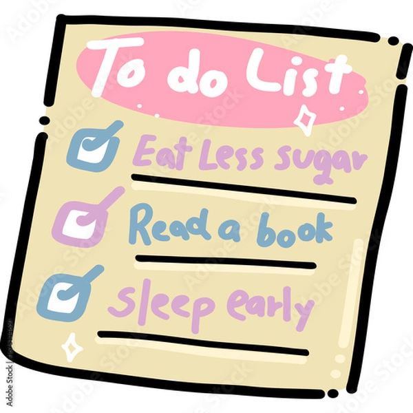 Obraz Cute To Do List Illustration