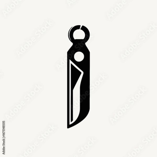 Obraz Unique abstract black tool vector illustration on a white background silhouette