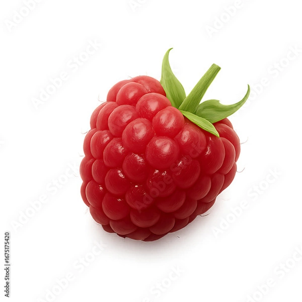 Fototapeta raspberry on white background