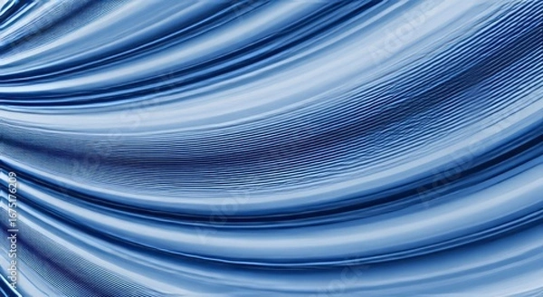 Fototapeta Abstract blue waves create a calming modern background for graphic design projects and presentations
