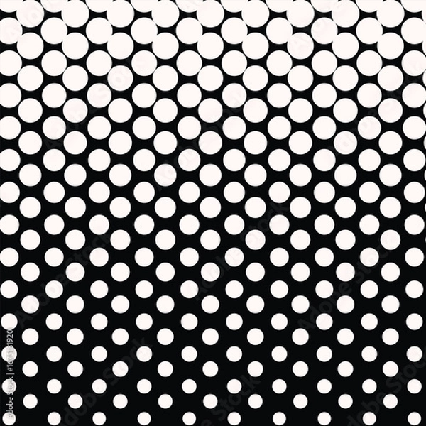 Fototapeta Abstract light white halftone dot pattern art.
