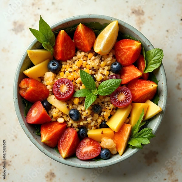 Obraz Healthy food bowl colorful arrangement