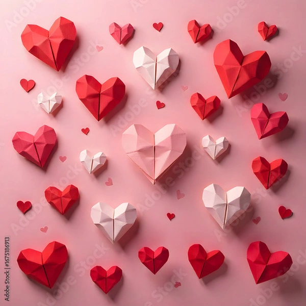 Obraz valentine hearts background