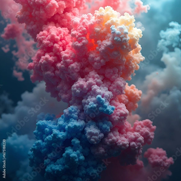Obraz Swirling smoke texture vibrant colors