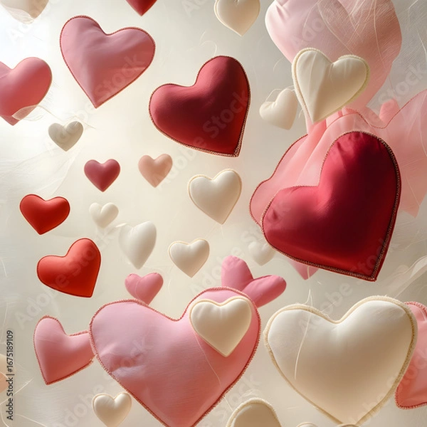 Obraz valentine hearts background