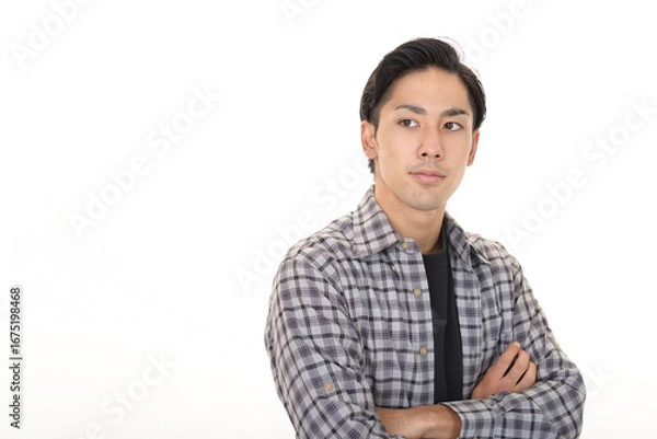 Obraz 横を見る男性