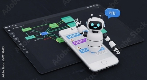 Fototapeta Artificial Intelligence Chatbots Revolutionizing Business Communication and Customer Engagement