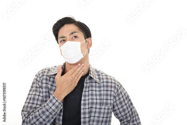 Obraz マスクを着用している男性