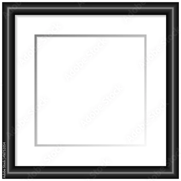 Obraz Empty square black frame to insert your artwork