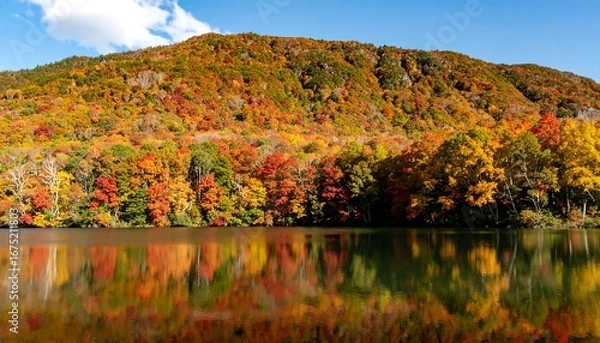 Obraz Autumn Foliage Reflecting on Lake (1)
