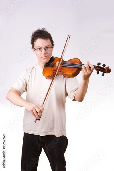Obraz Young man playing a violin