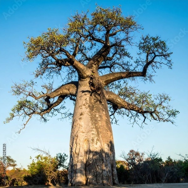 Fototapeta Baobab Tree in African Savanna