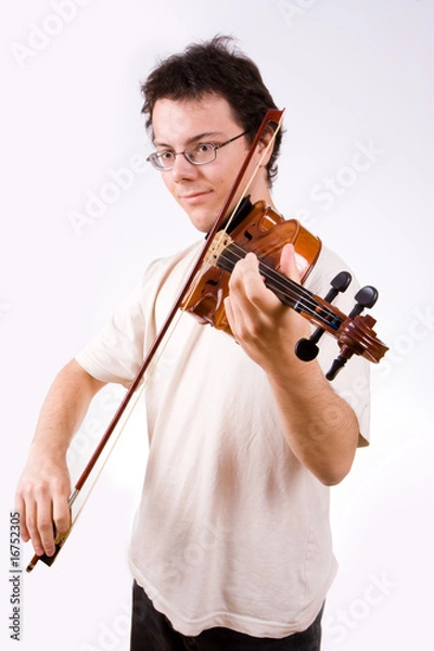 Obraz Young man playing a violin