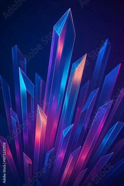 Fototapeta Crystal Shards Abstract Background