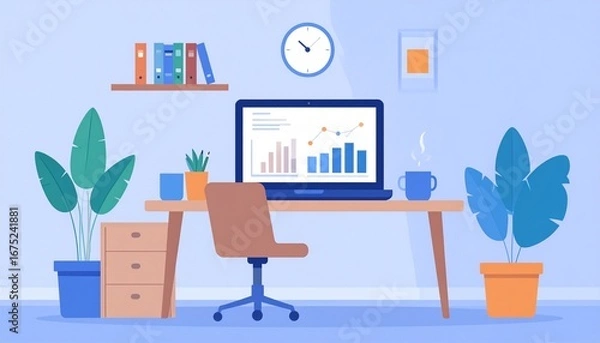 Obraz Urban Remote Work Setup